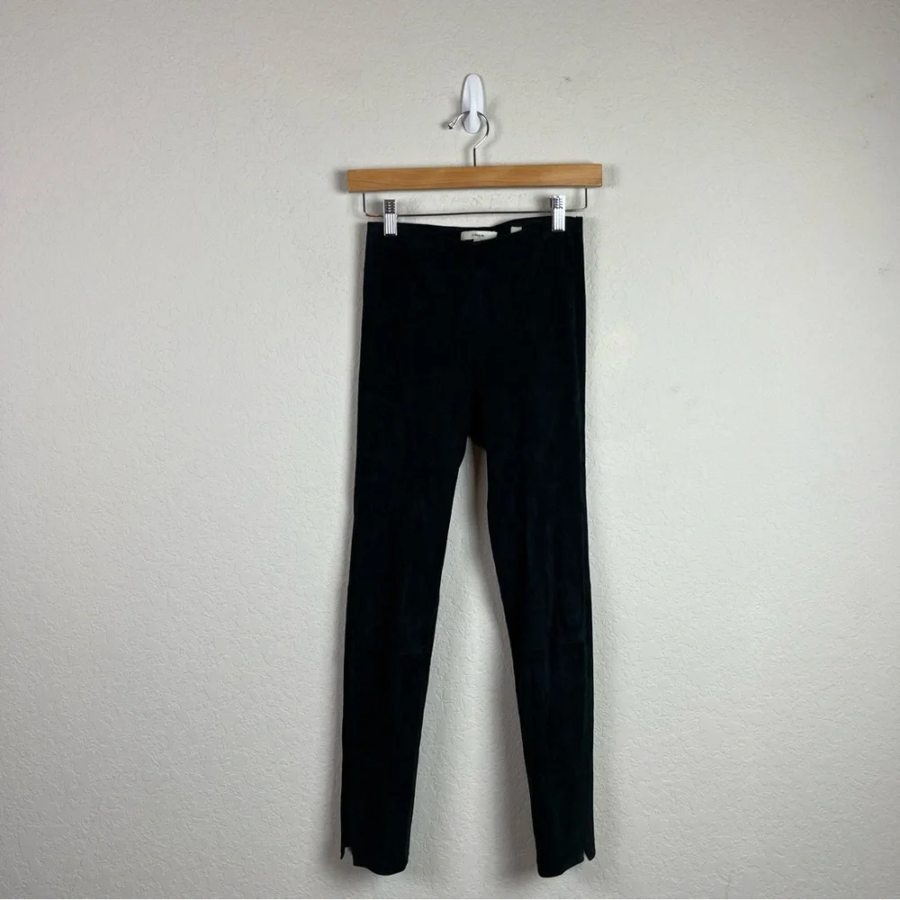 Vince Suede Lamb Leather Leggings Straight Leg Pants